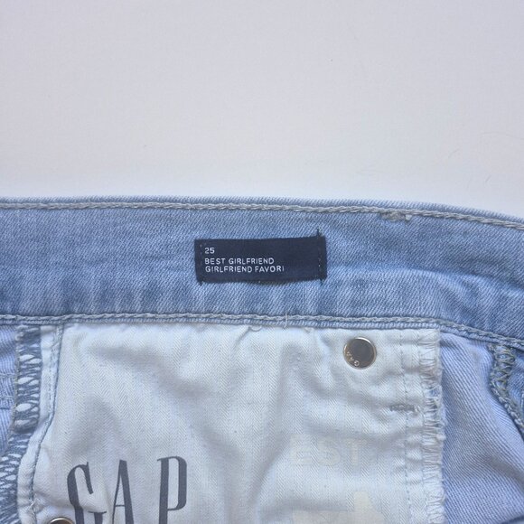 GAP light blue best girlfriend jeans, size 25 - Picture 11 of 12